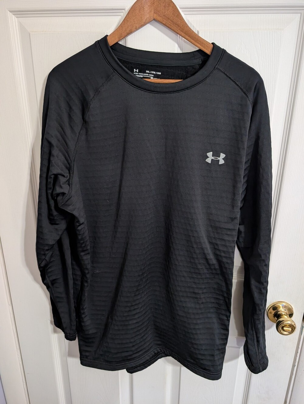Under Armour Mens Shirt Black Base 4.0 Fitted HeatGear Thermal Size 3XL